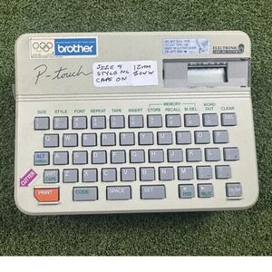 Vintage Brother P-Touch Electronic Labeling‎ System 1992 Olympic Sponsor Grey